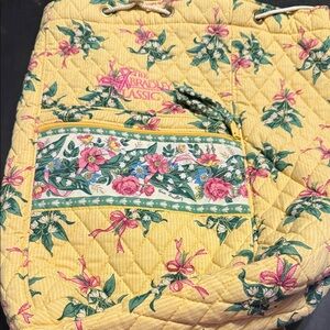Vera Bradley Yellow and Pink Floral Backpack